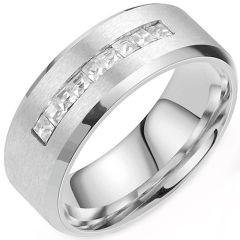 **COI Titanium Ring With Cubic Zirconia-8637AA