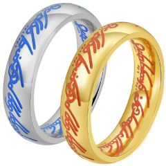 **COI Titanium Gold Tone/Silver Lord The Rings Ring Power-8719