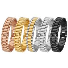 COI Titanium Black/Gold Tone/Rose/Silver/Gold Tone & Silver Bracelet With Steel Clasp(Length: 8.86 inches)-8956AA