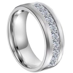 **COI Titanium Ring With Cubic Zirconia-8983AA