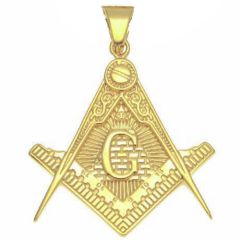 COI Gold Tone Titanium Masonic Freemason Pendant-9021AA