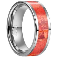 **COI Tungsten Carbide Carol Pipe Cut Flat Ring-9060AA