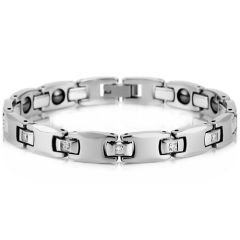 COI Tungsten Carbide Cubic Zirconia Bracelet With Steel Clasp(Length: 7.48 inches)-9079AA
