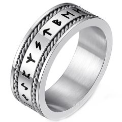 **COI Titanium Wire Ring With Runes-9113AA