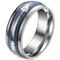 **COI Titanium Wire & Arrows Dome Court Ring-9123AA