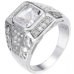 **COI Titanium Ring With Cubic Zirconia-9171AA