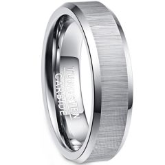 **COI Tungsten Carbide Shiny & Matt Beveled Edges Ring-9304AA