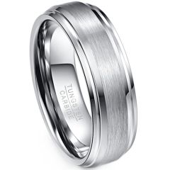**COI Tungsten Carbide Polished & Matt Step Edges Ring-9369BB
