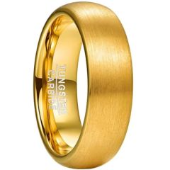 **COI Gold Tone Tungsten Carbide Dome Court Ring-9389BB