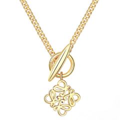 **COI Titanium Gold Tone/Silver Celtic Necklace(Length: 19.7 inches)-9538AA