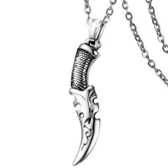 **COI Titanium Black Silver Sword Pendant-9720AA