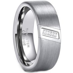 **COI Tungsten Carbide Ring With Cubic Zirconia-9737AA