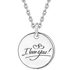 **COI Titanium I Love You Double Heart Pendant-9930AA