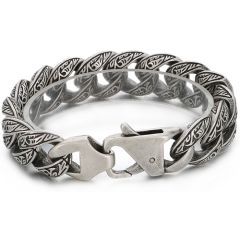 **COI Titanium Black/Gold Tone/Silver Bracelet With Steel Clasp(Length: 8.27 inches)-9942AA