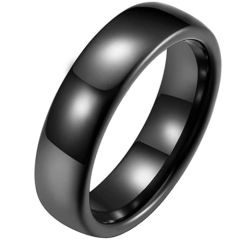 **COI Black Ceramic Dome Court NFC Smart Ring For Tesla Model 3 Model Y-8596