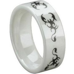 COI White Ceramic Ring-TG1473(US7.5)