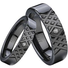 COI Black Tungsten Carbide Ring-TG2303(US6/10/14)