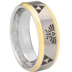 COI Tungsten Carbide Gold Silver Legend Zelda Ring-TG3321