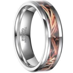 **COI Tungsten Carbide Camo Beveled Edges Ring-TG3563AA