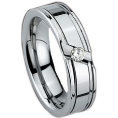 COI Tungsten Carbide Wedding Band Ring - TG920(Size: US6)