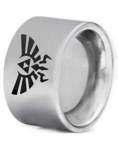 COI Tungsten Carbide Legend of Zelda Pipe Cut Ring-TG2397