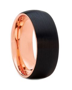 COI Titanium Black Rose Dome Court Ring-2555