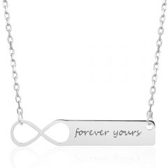 COI Titanium Infinity Custom Name Pendant With Stainless Steel Chain-5313