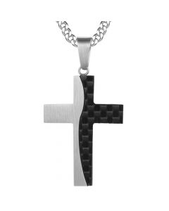 COI Titanium Pendant With Carbon Fiber-7684AA