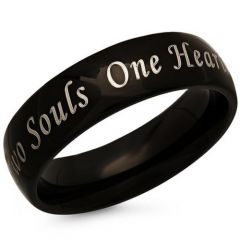 COI Black Titanium Two Souls One Heart Ring-JT5044