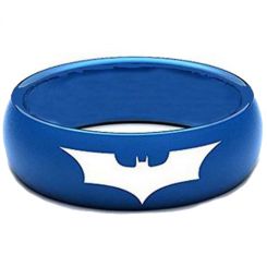 *COI Blue Titanium Batman Dome Court Ring-1433