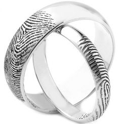 COI Tungsten Carbide Custom FingerPrint Dome Court Ring-TG1530