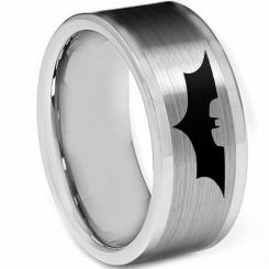 *COI Titanium Batman Double Grooves Ring-2549