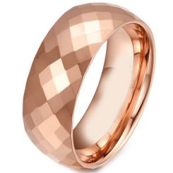 COI Rose Tungsten Carbide Faceted Ring-TG281