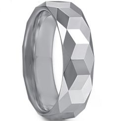 COI Tungsten Carbide Faceted Ring-TG3363