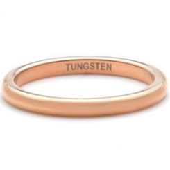 COI Rose Tungsten Carbide 2mm Dome Court Ring-TG4482