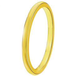 COI Gold Tone Tungsten Carbide 2mm Dome Court Ring - TG4497