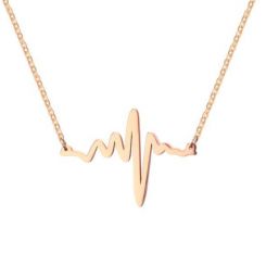 COI Rose Titanium Heartbeat Necklace-5651