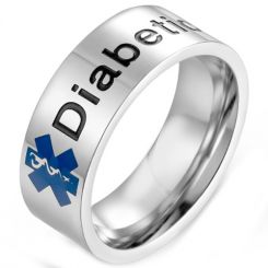 *COI Titanium Medical Alert Ring With Custom Engraving-5975
