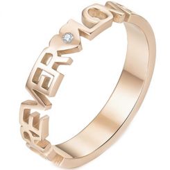 **COI Rose Titanium Forever Love Ring With Genuine Diamond CTTW: 0.005ct-7516AA