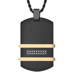 COI Titanium Black Gold Tone/Silver/Rose Pendant-7667AA