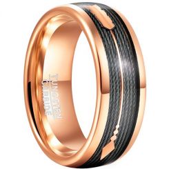 **COI Rose Tungsten Carbide Dome Court Ring With Arrows & Wire-7802AA