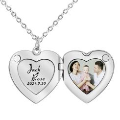 **COI Titanium Gold Tone/Rose/Silver Love Heart Pendant With Custom Photo Engraving-8348