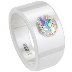 COI Ceramic Ring With CZ-TG1742(#US6/8.5)