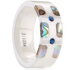 COI Ceramic Ring With Abalone Shell-TG2046(US8)
