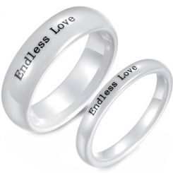 COI White Ceramic Endless Love Dome Court Ring-TG2709