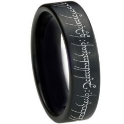*COI Black Tungsten Carbide Lord of The Ring Ring-TG3367