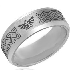 *COI Tungsten Carbide Legend of Zelda Celtic Ring-TG4123
