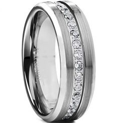 COI Tungsten Carbide Cubic Zirconia Ring-TG5167
