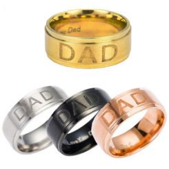 COI Tungsten Carbide Daddy Ring With Custom Engraving-TG5208