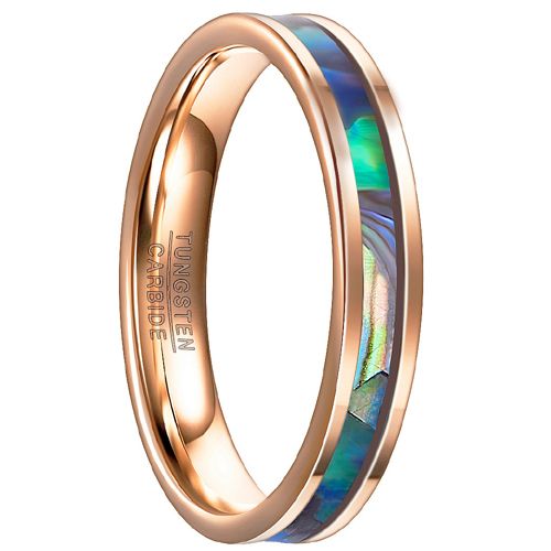 COI Rose Tungsten Carbide Abalone Shell Ring-TG3525